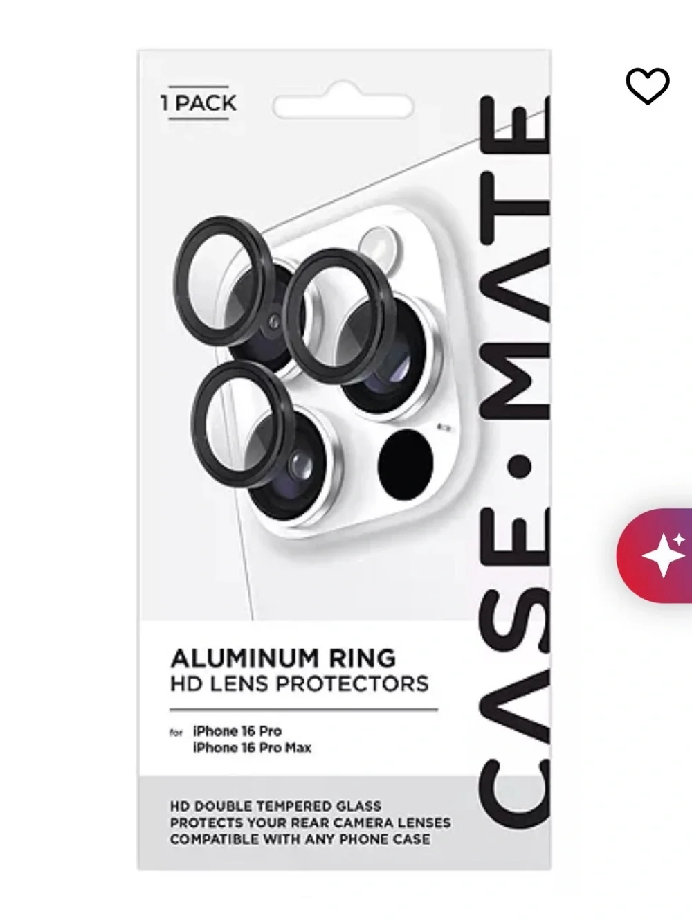 NWT Case-mate Aluminum Ring HD Lens Protectors choose your size